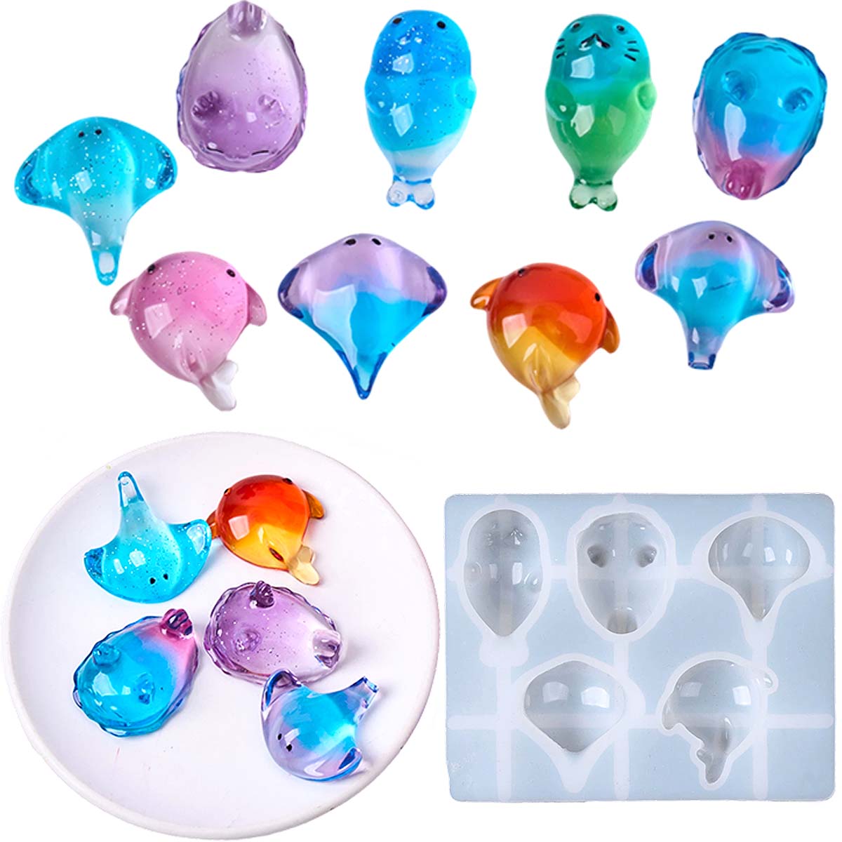 Candle Making Things - 3D Healing Kawaii Manta Ray Whale