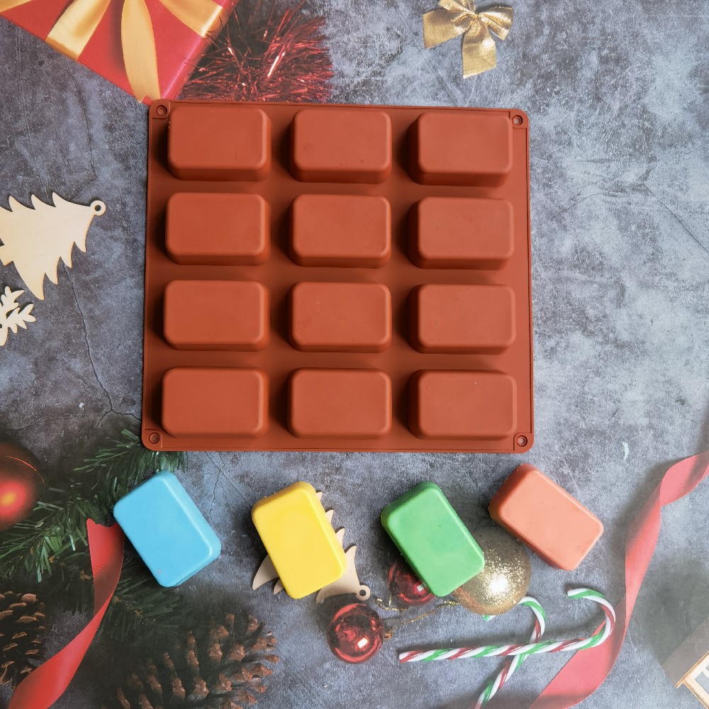 Candle Making Business - 12 Cavity Square Silicone Soap Mold