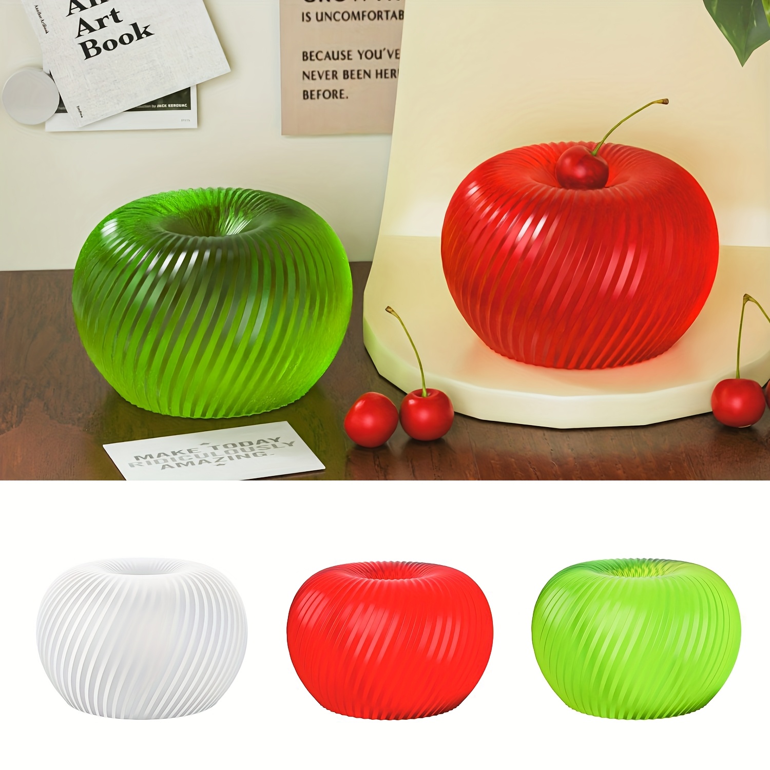 Candle Making Things - A trendy red apple silicone mold
