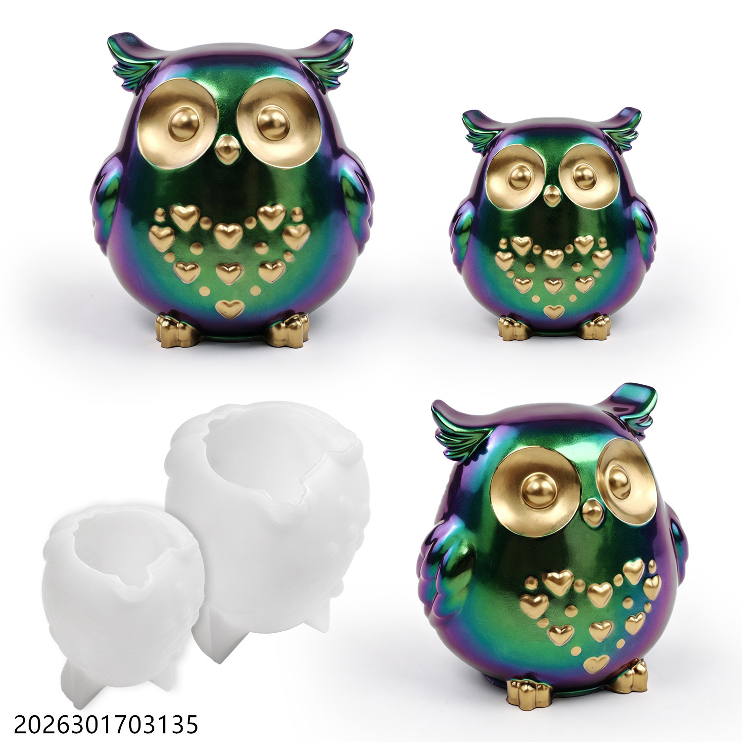 Candle Making Things - Owl Silicone Mold 3D Bird Shape
