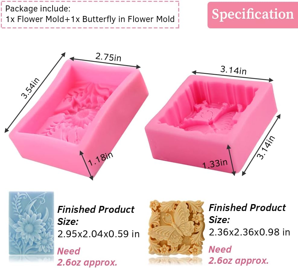 Silicone Soap Mold 3D Butterfl - đánh giá và giá Candle Making Bath