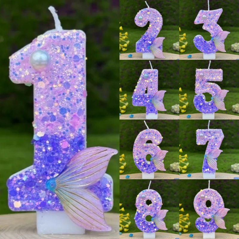 Glitter Purple Gradient Mermai - đánh giá và giá Candle Making Things