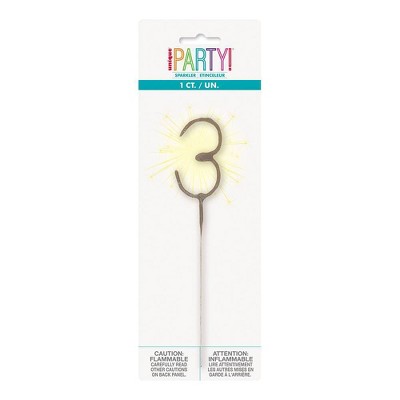Number 3 Sparkler Flame Candle - đánh giá và giá Candle Making Things