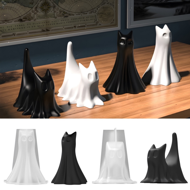 Ghost Cat Halloween Desktop Or - đánh giá và giá Candle Making Things