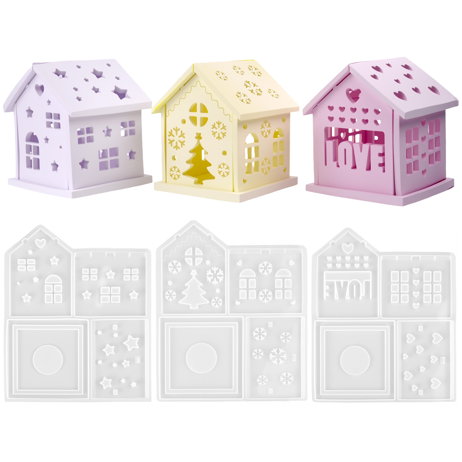 3D House Silicone Mold DIY Chr - đánh giá và giá Candle Making Things