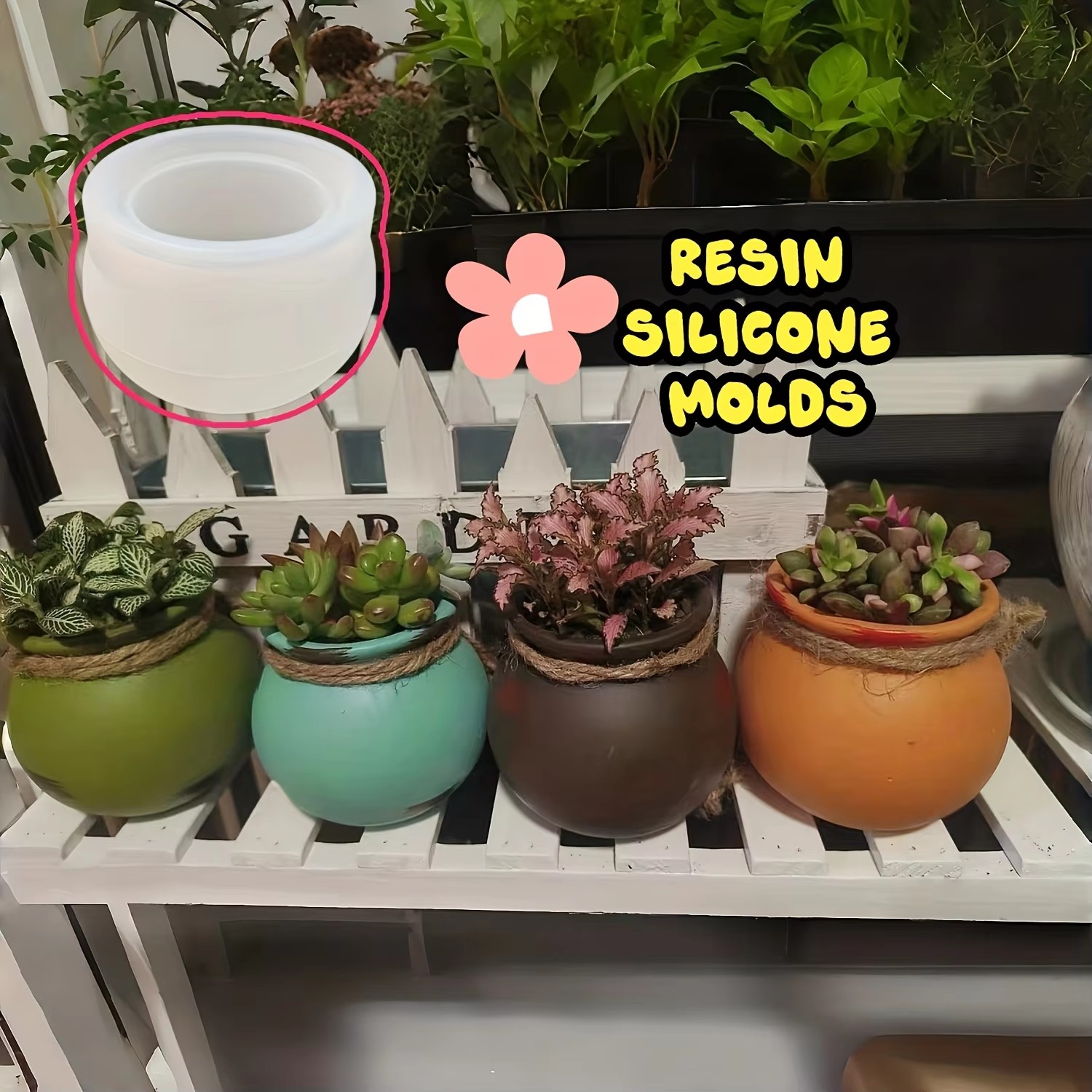 Silicone Flower Pot Molds, Res - đánh giá và giá Candle Making Things