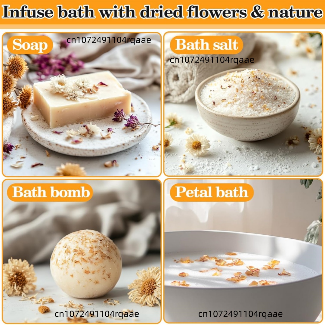 Premium Natural Dried Flowers  - đánh giá và giá Candle Making Bath