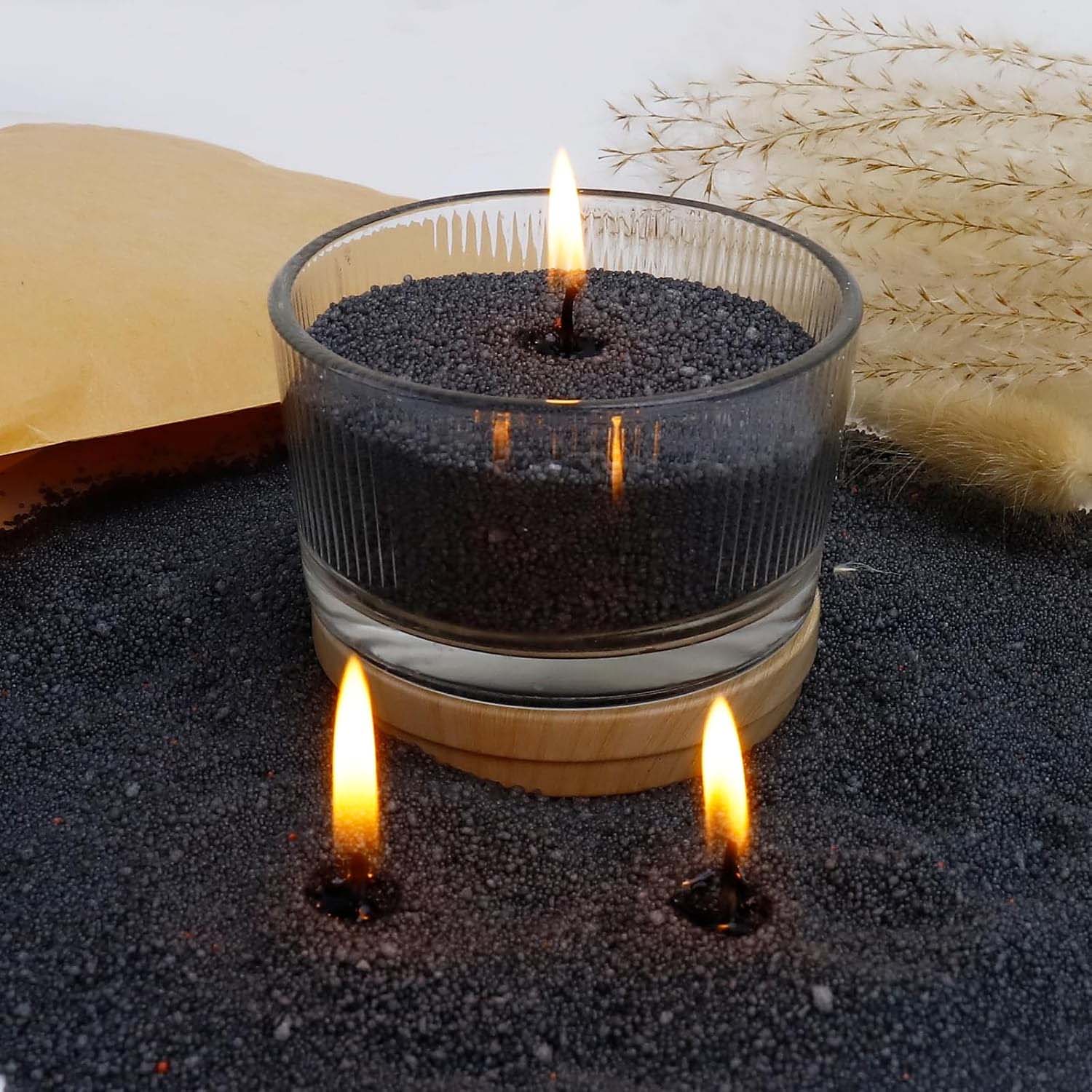 Black Candle Sand with Wick, 2 - đánh giá và giá Candle Making Wax
