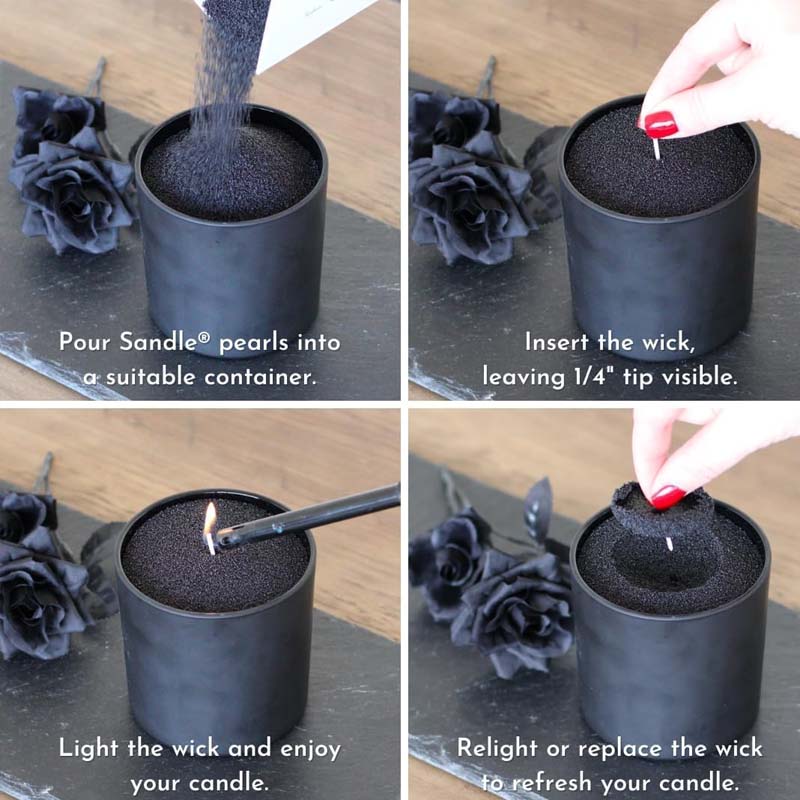 Black Candle Sand with Wick, 2 - đánh giá và giá Candle Making Wax